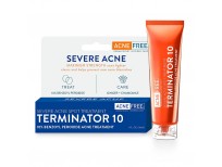 AcneFree Terminator 10 Acne Spot Treatment with Benzoyl Peroxide 10% Maximum Strength Acne Cream Treatment, 1 Ounce - Pack Of 1