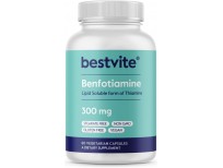 BESTVITE Benfotiamine 300mg (60 Vegetarian Capsules) No Stearates - No Silicon Dioxide - Vegan - Non GMO - Gluten Free