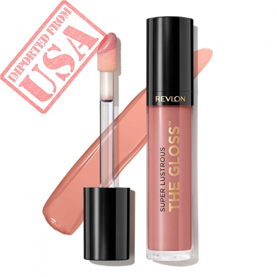 Revlon Lip Gloss, Super Lustrous The Gloss, Non-Sticky, High Shine Finish, 215 Super Natural