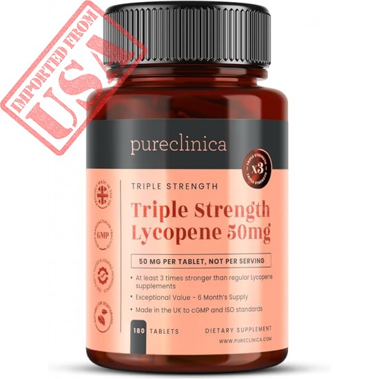 Lycopene 50mg x 180 Tablets (6 Months Supply) |300% Strength of Regular Lycopene Tablets Buy in Pakistan