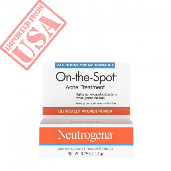 Neutrogena On-The-Spot Acne Treatment Gel with Benzoyl Peroxide - Gentle Face Acne Medicine for Acne Prone Skin, 0.75 oz