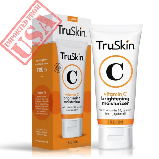 TruSkin Vitamin C Face Moisturizer for Women – Brightening, Anti Aging, Hydrating, Skin Wrinkle Cream – Vitamin B5, Vitamin E, Jojoba Oil, Aloe Vera & Green Tea, 2 fl Oz