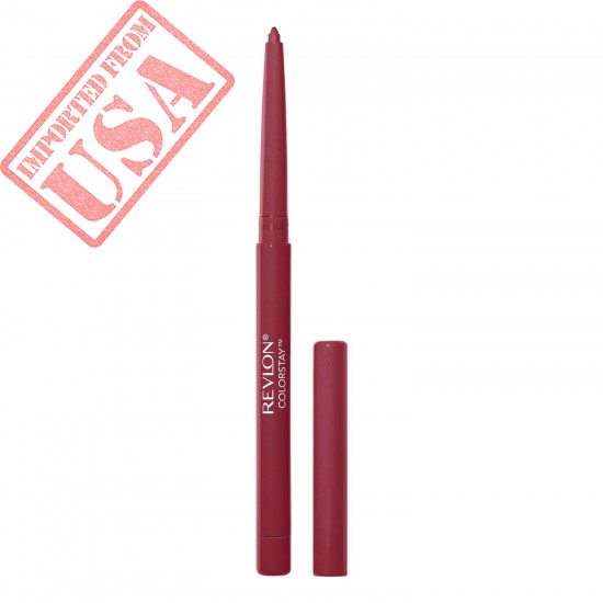 REVLON Lip Liner, Colorstay Lip Makeup with Built-in-Sharpener, Longwear Rich Lip Colors, Smooth Application, 670 Wine, 0.01 oz