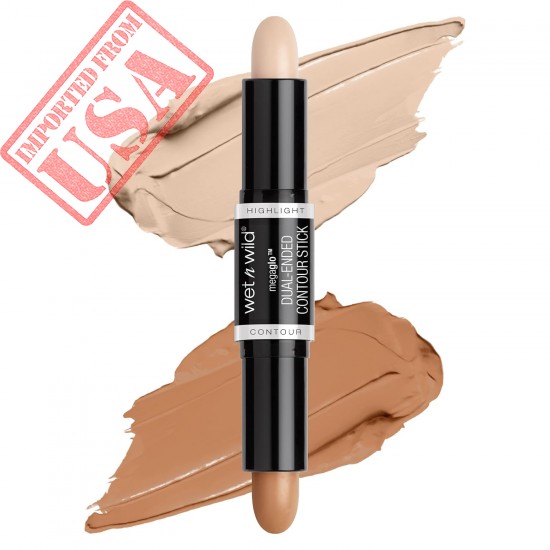 wet n wild MegaGlo Dual-Ended Contour Stick Medium/Tan, Cruelty-Free