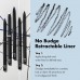 e.l.f. No Budge Retractable Eyeliner, Creamy, Ultra-Pigmented & Waterproof, Creates Bold & Defined Lines, Vegan & Cruelty-Free, Black 0.006 Oz