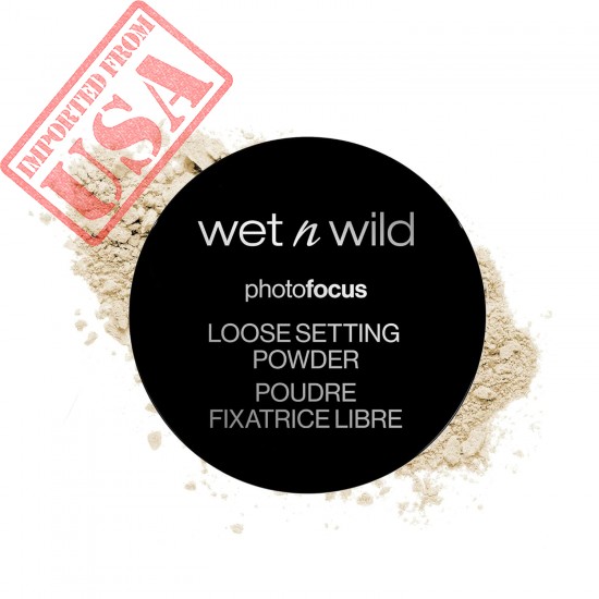 wet n wild Photo Focus Loose Baking Setting Powder, Highlighter Makeup, Fair to Medium & Tan Skin Tones, Translucent