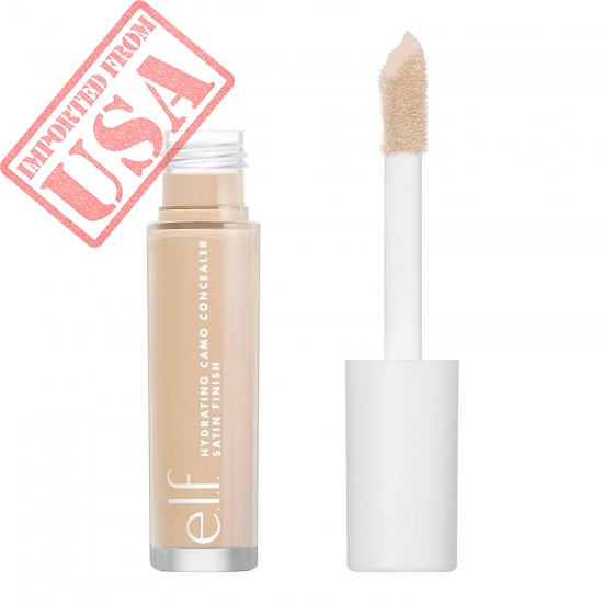 e.l.f. Hydrating Camo Concealer, Lightweight, Full Coverage, Long Lasting, Conceals, Corrects, Covers, Hydrates, Highlights, Light Sand, Satin Finish, 25 Shades, All-Day Wear, 0.20 Fl Oz