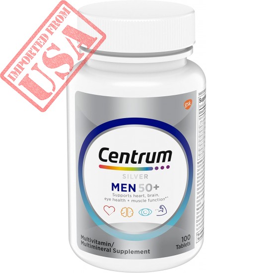 Centrum Silver Multivitamin for Men 50 Plus, Multimineral Supplement, Vitamin D3, B-Vitamins and Zinc, 100 Ct