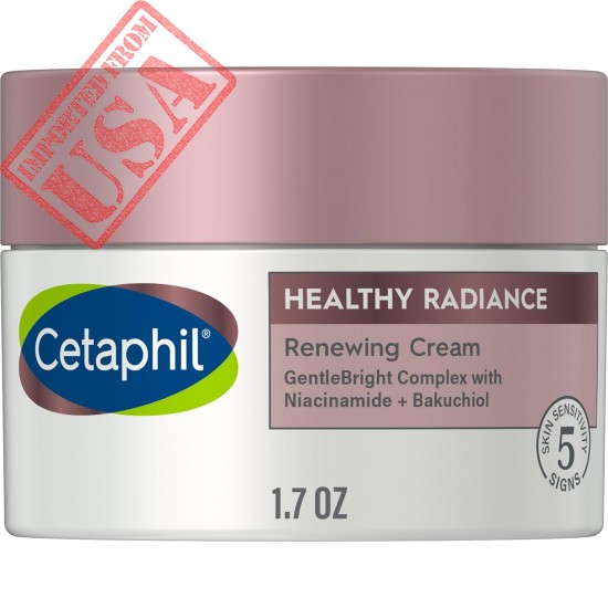 Face Cream by Cetaphil, Healthy Radiance Renewing Cream, Visbily Reduces Look of Dark Spots, Brightening Lotion, Designed for Sensitive Skin, Hypoallergenic, Fragrance Free, 1.7oz