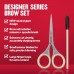 Revlon Designer Series Brow Set, Trimming and Shaping Eyebrow Kit With Brow Scissor and Spoolie Brush, Easy to Use at Home or on The Go, 1 count