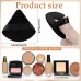 Powder Puff with 2 Travel Cases Triangle Makeup Puff for Loose Powder Body Powder Setting Powder Puff for Face Powder Beauty Makeup Tool(Black)