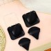 Powder Puff with 2 Travel Cases Triangle Makeup Puff for Loose Powder Body Powder Setting Powder Puff for Face Powder Beauty Makeup Tool(Black)