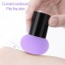 2PCS Round Head Small Mushroom Head Powder Puff Sponge Beauty Makeup Eggs Do Not Eat Powder Dry And Wet Dual-Use Makeup Tools (Purple)