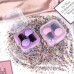 2PCS Round Head Small Mushroom Head Powder Puff Sponge Beauty Makeup Eggs Do Not Eat Powder Dry And Wet Dual-Use Makeup Tools (Purple)