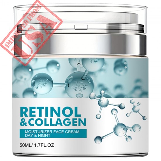 Retinol Cream for Face, Facial Moisturizer with Collagen and Hyaluronic Acid, Anti Aging Cream for Lifting Skin, Day & Night Face Cream Diminishes Wrinkles, Fine Lines, and Dryness