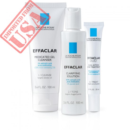 La Roche-Posay Effaclar Dermatological 3 Step Acne Treatment System