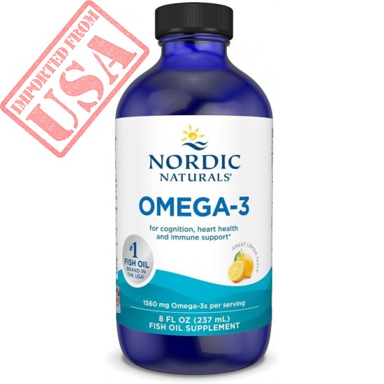 Nordic Naturals Omega -3, Lemon Flavor - 8 oz - 1560 mg Omega-3 - Fish Oil