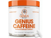 Genius Caffeine Pills 100mg, Extended-Release Microencapsulated Caffeine Pills