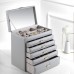 Vlando 6 Tier Large Jewelry Storage Box with Mirror