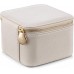 Vlando Small Jewelry Box Organizer,Travel Jewelry Storage with 6 Velvet Jewelry Zipper Pockets