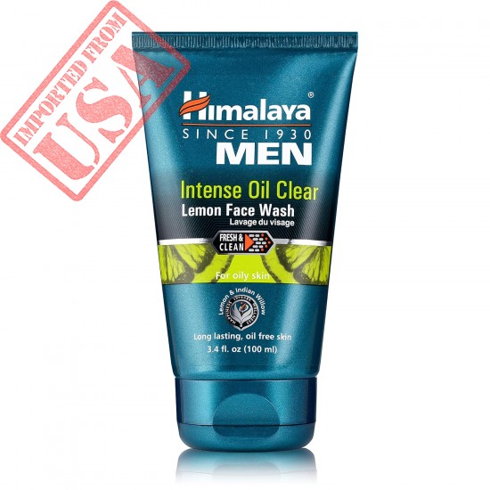 Himalaya Men's  Intense Oil Clear Lemon Face Wash, Deep Cleaning