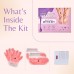 10-Minute Paraffin Hand & Foot Treatments Self Contained Paraffin Wax Gloves and Booties Set for Intensive Hydration At Home (Rose)