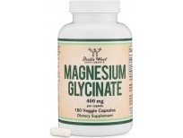 Double Wood Magnesium Glycinate 400mg, 180 Capsules (Vegan Safe, Third Party Tested, Gluten Free, Non-GMO) High Absorption Magnesium by Double Wood Supplements