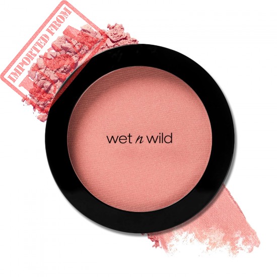 wet n wild Color Icon Blush, Effortless Glow & Seamless Blend infused with Luxuriously Smooth Jojoba Oil, Sheer Finish with a Matte Natural Glow, Cruelty-Free & Vegan - Pinch Me Pink