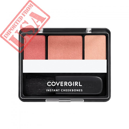 COVERGIRL Instant Cheekbones Contouring Blush Peach Perfection, Palette, .29 Oz, Blush Makeup, Pink Blush, Lightweight, Blendable, Natural Radiance, Sweeps on Evenly