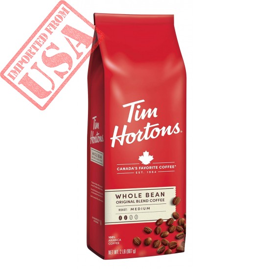 Tim Hortons Whole Bean Original, Medium Roast Coffee, Made with 100% Arabica Beans, 32 Ounce Bag