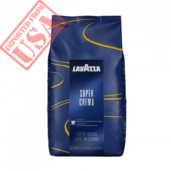 Lavazza Super Crema Whole Bean Coffee Blend, light-Medium Espresso Roast, 2.2 Pound (Pack of 1) ,Premium Quality, Aromatic, Mild and creamy