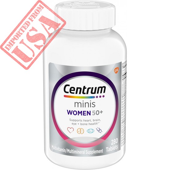 Centrum Minis Silver Women's Multivitamin for Women 50 Plus, Multimineral Supplement with Vitamin D3, B Vitamins, Non-GMO Ingredients, Supports Memory and Cognition in Older Adults - 280 Ct