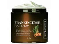 Frankincense Oil Foot Cream 8 Fl Oz - Fight Soreness and Stiffness in Tired Feet - Foot Sole, Achilles, Foot Bridge, Ankle and Foot Hill