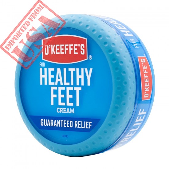 O'Keeffe's for Healthy Feet Foot Cream; Guaranteed Relief for Extremely Dry; Cracked Feet; Instantly Boosts Moisture Levels; 3.2 Ounce Jar; (Pack of 1)