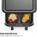 CHEFMAN 6 Quart Dual Basket Air Fryer Oven with Easy View Windows, Sync Finish, Hi-Fry, Auto Shutoff, 2 Independent 3Qt Nonstick Dishwasher Safe Frying Baskets, Digital Double Air Fryer - Black