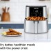 Chefman TurboFry® Touch Air Fryer, XL 8-Qt Family Size, One-Touch Digital Control Presets, French Fries, Chicken, Meat, Fish, Nonstick Dishwasher-Safe Parts, Automatic Shutoff, Stainless Steel