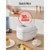 Toshiba Mini Rice Cooker, 3 Cups Uncooked Small Rice Cooker, Steamer & Warmer, With Fuzzy Logic And One-Touch Cooking, 24 Hour Delay Timer And Auto Keep Warm Feature, White