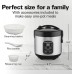 Hamilton Beach Digital Programmable Rice Cooker & Food Steamer, 8 Cups Cooked (4 Uncooked), With Steam & Rinse Basket, Stainless Steel (37518)