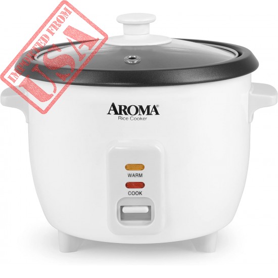 Aroma Housewares Aroma 6-cup (cooked) 1.5 Qt. One Touch Rice Cooker, White (ARC-363NG), 6 cup cooked/ 3 cup uncook/ 1.5 Qt.