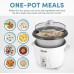 Aroma Housewares Aroma 6-cup (cooked) 1.5 Qt. One Touch Rice Cooker, White (ARC-363NG), 6 cup cooked/ 3 cup uncook/ 1.5 Qt.