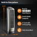 Lasko Oscillating Digital Ceramic Tower Heater for Home with Adjustable Thermostat, Timer and Remote Control, 23 Inches, 1500W, Silver, 755320, 8.5″L x 7.25″W x 23″H, Silver