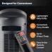 Lasko Oscillating Digital Ceramic Tower Heater for Home with Adjustable Thermostat, Timer and Remote Control, 23 Inches, 1500W, Silver, 755320, 8.5″L x 7.25″W x 23″H, Silver