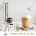 Hand Mixer Milk Frother for Coffee - Dutewo Frother Handheld Foam Maker for Lattes, Electric whisk Drink Mixer Mini Foamer for Cappuccino, Frappe, Matcha, Hot Chocolate Grey