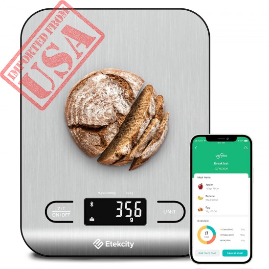 Etekcity Food Nutrition Kitchen Scale, Digital Grams and Ounces for Weight Loss, Baking, Cooking, Keto and Meal Prep, Large, 304 Stainless Steel