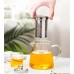 Mini Size Glass Teapot Tea Kettle-with Stainless Steel Removable Infuser for Blooming Tea & Loose Leaf Tea, Microwave & Stovetop Safe, 550ML/19.3oz (S-550)