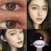 2pcs colored contact lenses color lens for eye lenses Eyecontacts without prescription moon series brown gray pupil