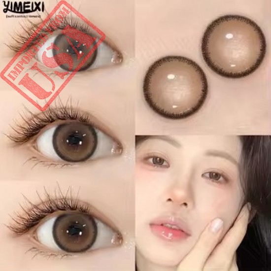 2pcs colored contact lenses color lens for eye lenses Eyecontacts without prescription moon series brown gray pupil