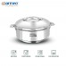 WARMEO Steam Insulated Stainless Steel Casseroles| Easy to Carry Hot Boxes for Kitchen | Hot Food, Easy to Store| Silver| Set of 3 (500,1000,1500ml)