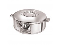 Maxfresh Royal Hotpot, Stainless Steel Solid Casserole,Insulated Hot Pot,3000ml Capacity, Set of 1, Silver,Hot Pot for Meal chapati Curry roti