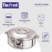 Maxfresh Royal Hotpot, Stainless Steel Solid Casserole,Insulated Hot Pot,3000ml Capacity, Set of 1, Silver,Hot Pot for Meal chapati Curry roti